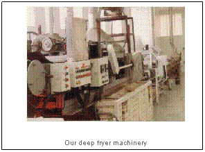 Text Box: Our deep fryer machinery
